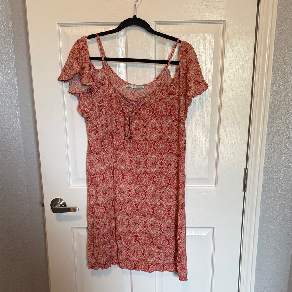 Maurices Red Printed Mini Dress